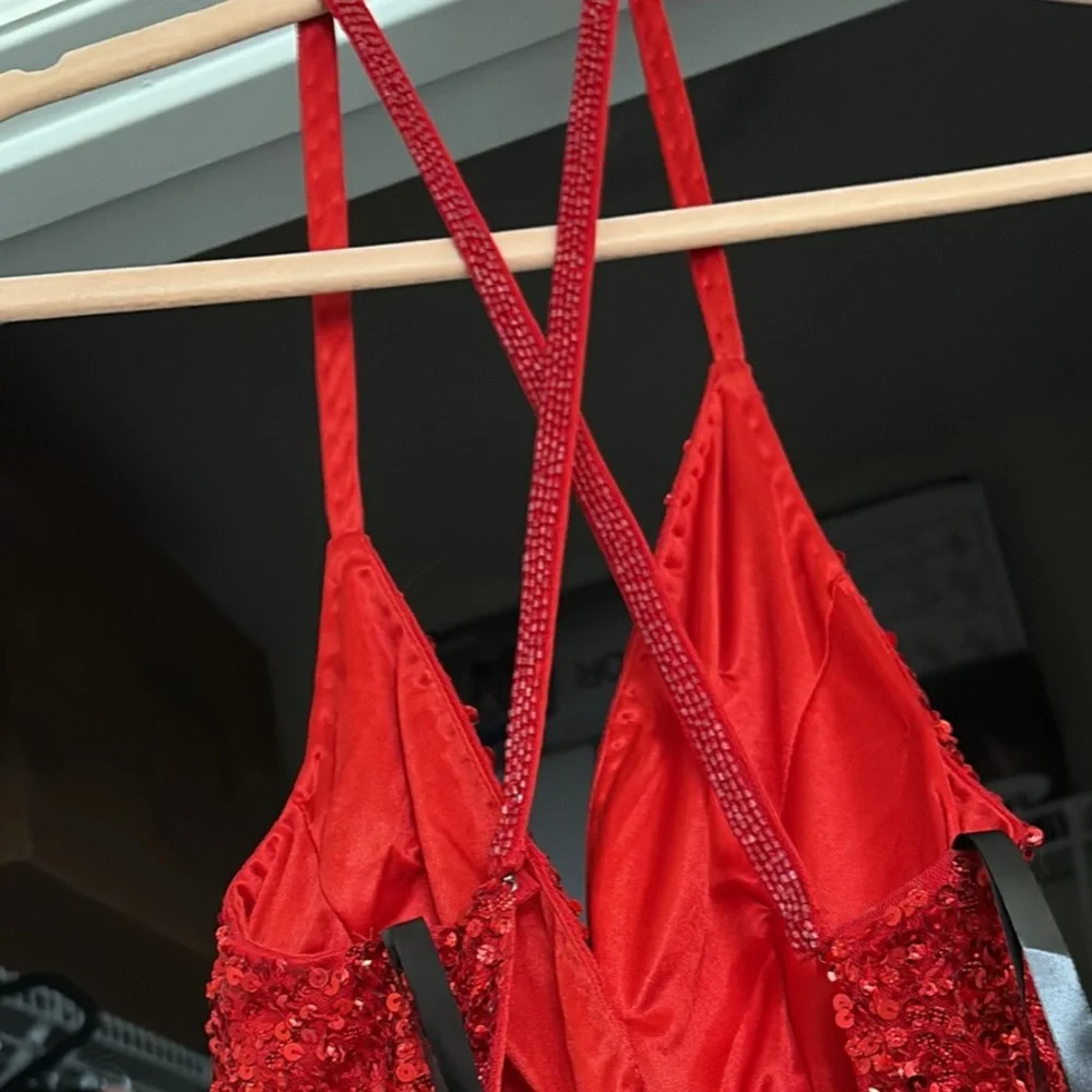 Red Sequin Gown - Picture 4 of 5